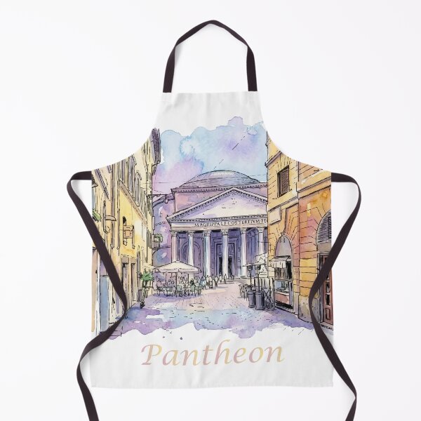 Item preview, Rome Italy Pantheon Street View Watercolor Art designed and sold by NareArt.