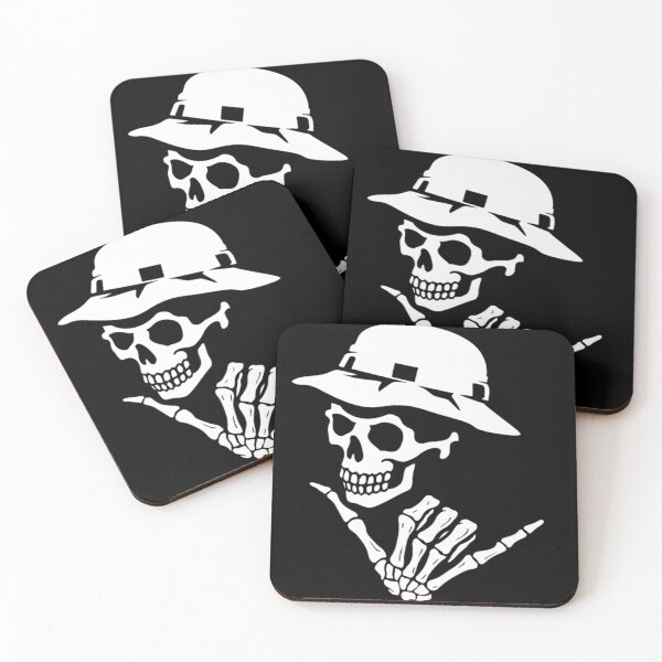 Item preview, Skull Shaka Sign Bucket Hat Chill Surfer Vibes Design designed and sold by DarkOriginArts.