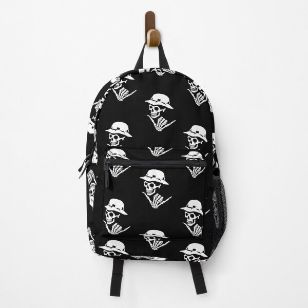 Item preview, Skull Shaka Sign Bucket Hat Chill Surfer Vibes Design designed and sold by DarkOriginArts.