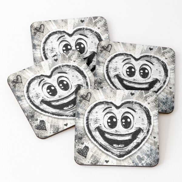 Item preview, Hearts 29 - Grunge Smiley Heart Street Art designed and sold by NikaNavi.