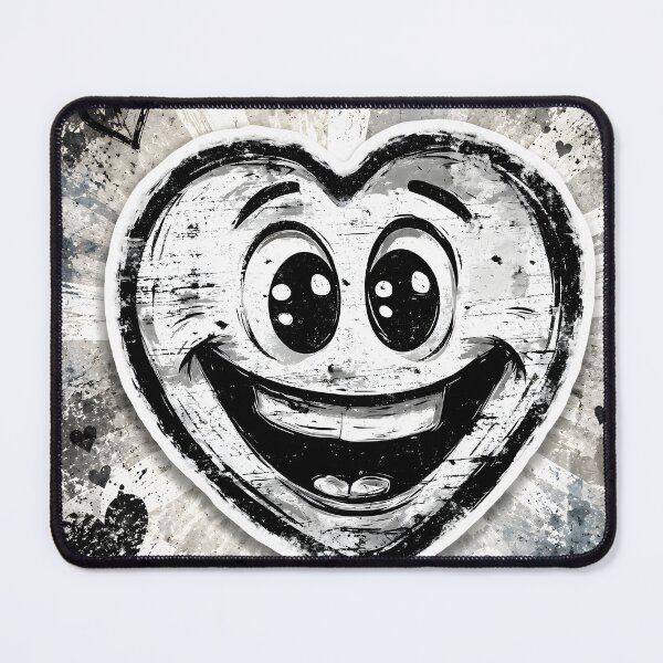 Item preview, Hearts 29 - Grunge Smiley Heart Street Art designed and sold by NikaNavi.