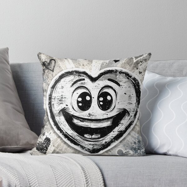 Item preview, Hearts 29 - Grunge Smiley Heart Street Art designed and sold by NikaNavi.