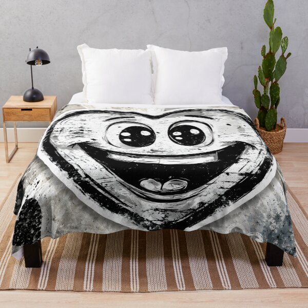Item preview, Hearts 29 - Grunge Smiley Heart Street Art designed and sold by NikaNavi.
