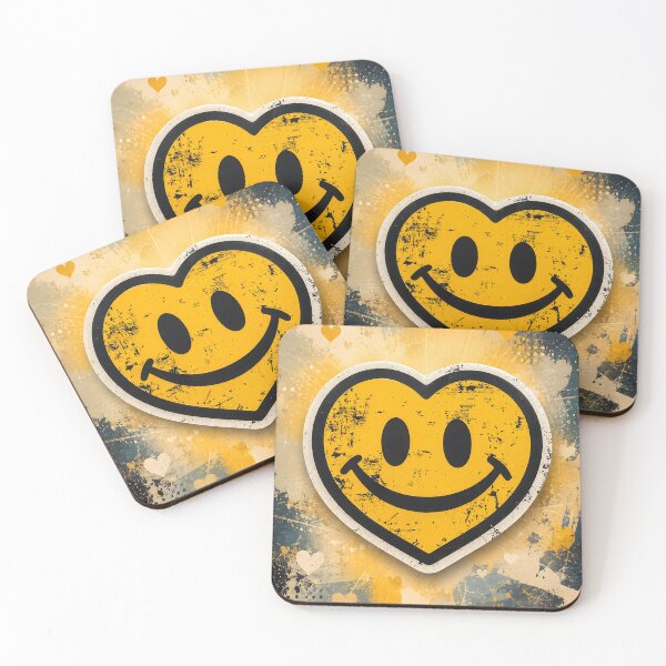 Item preview, Hearts 27 - Vintage Grunge Smiley Heart designed and sold by NikaNavi.