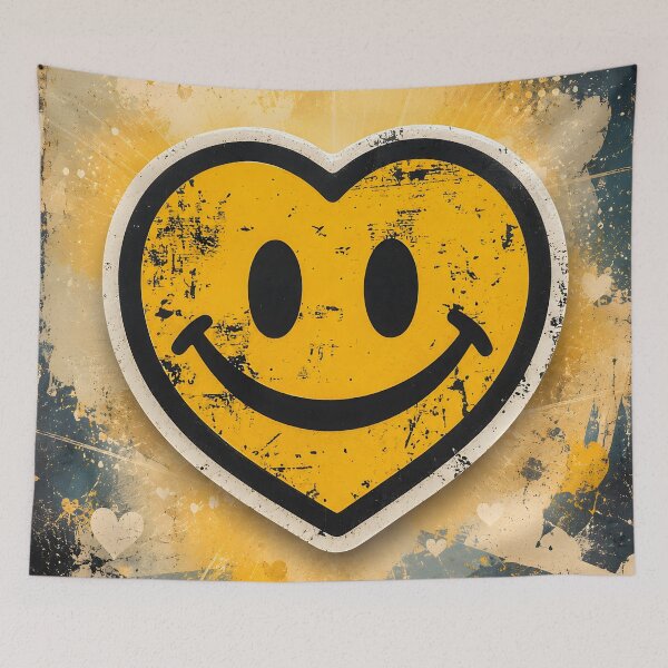 Item preview, Hearts 27 - Vintage Grunge Smiley Heart designed and sold by NikaNavi.