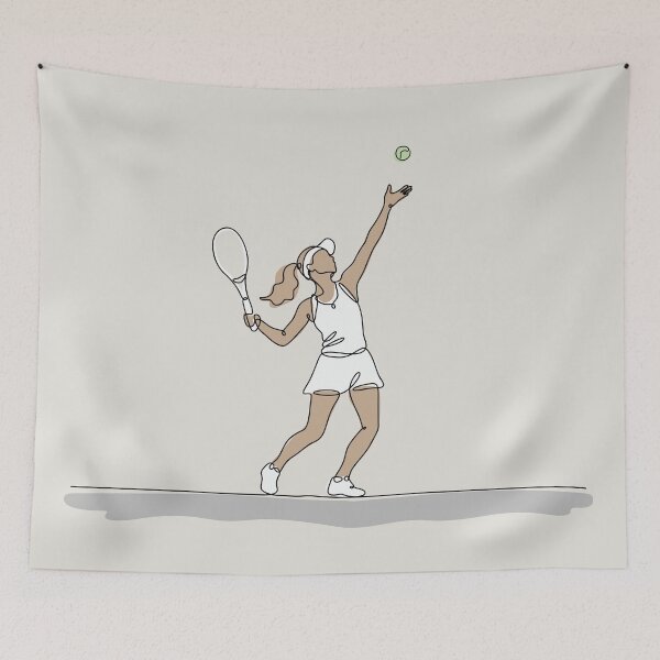 Item preview, One Line Tennis Drawing designed and sold by MaddiLoppnow.