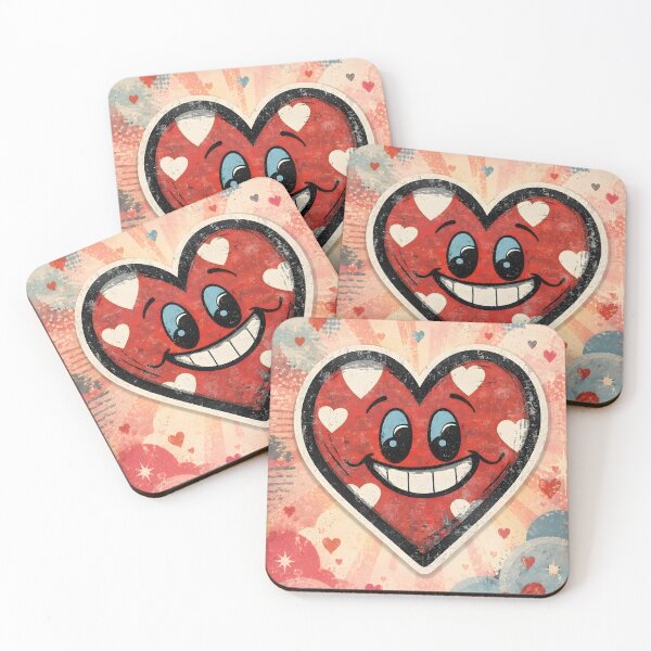 Item preview, Hearts 28 - Vintage Grinning Heart Cartoon Art designed and sold by NikaNavi.