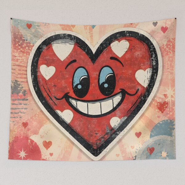 Item preview, Hearts 28 - Vintage Grinning Heart Cartoon Art designed and sold by NikaNavi.