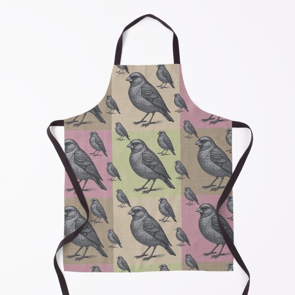 Item preview, Etched Sparrow Repeat Pattern designed and sold by Pattern Wilde Studio Co..