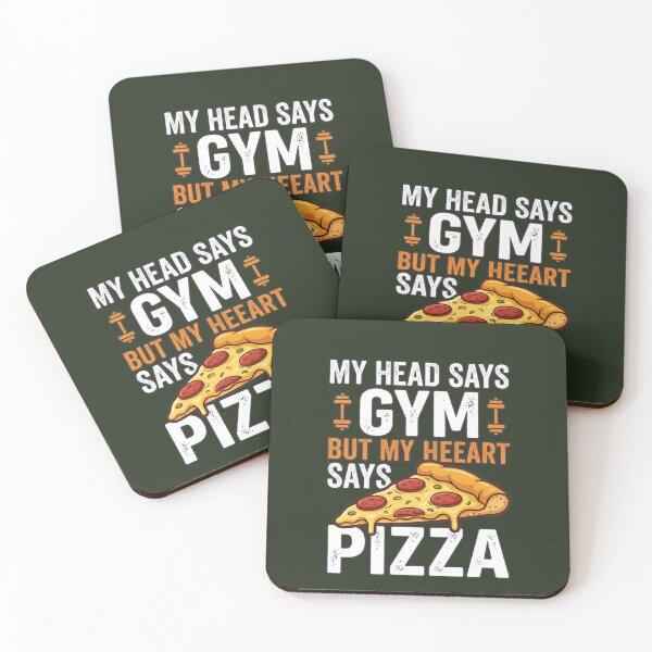 Item preview, My Head Says Gym But My Heart Says Pizza Funny Foodie T-Shirt designed and sold by PACS0011.