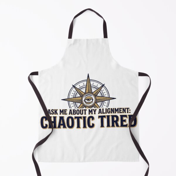 Item preview, Ask Me About My Alignment: Chaotic Tired - Funny TTRPG Shirt designed and sold by Wanderquill Studio.