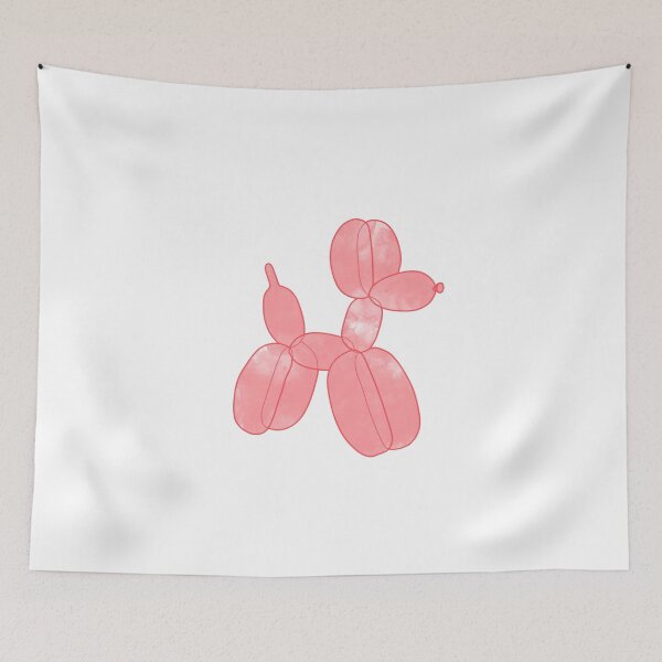 Item preview, Neon Balloon Dog - Red on White designed and sold by FoxfireStardust.