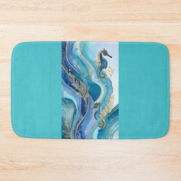 Item preview, Golden Seahorses - Luxury Mediterranean Watercolor designed and sold by Natalia-Vlad.