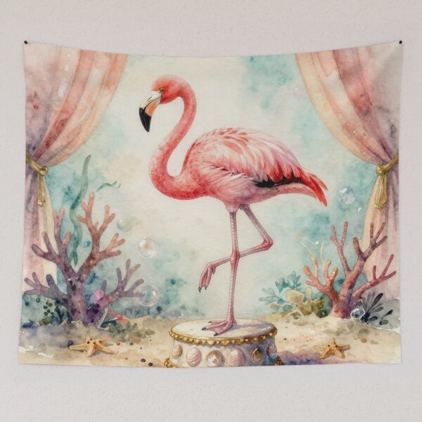 Item preview, Dreamlike Circus Pink Flamingo designed and sold by AkaJune.