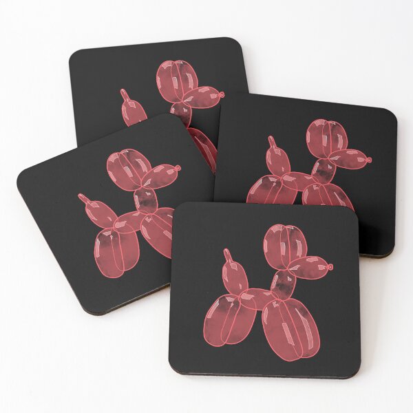Item preview, Neon Balloon Dog - Red on Black designed and sold by FoxfireStardust.