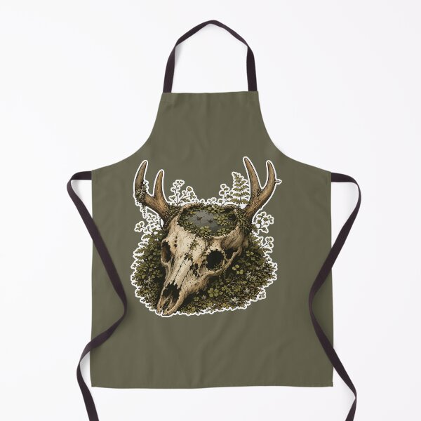 Item preview, Deer Skull Vernal Pool with Water Striders Botanical Illustration designed and sold by SimplePoDesign.