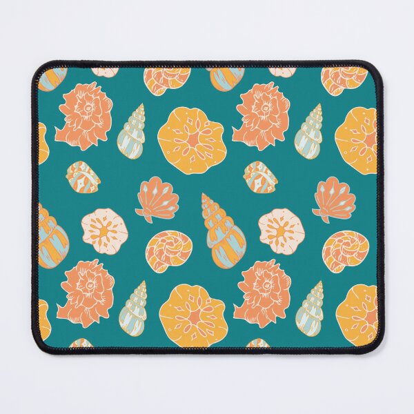 Item preview, Coastal Warm Teal Seashell Ocean Pattern designed and sold by KIrving Designs.