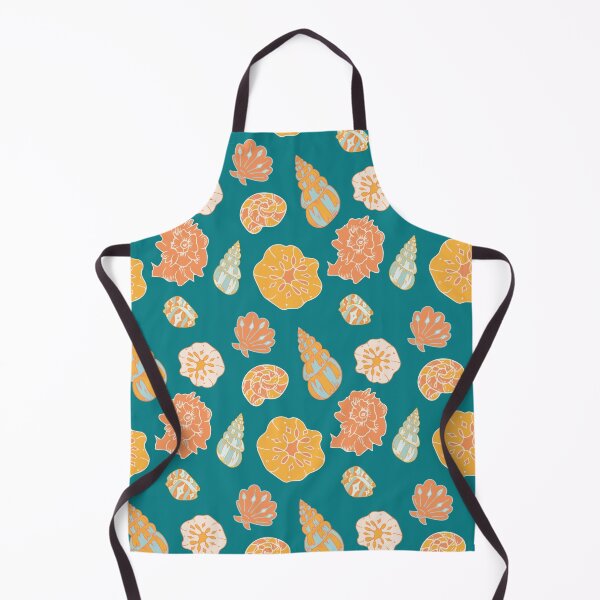 Item preview, Coastal Warm Teal Seashell Ocean Pattern designed and sold by KIrving Designs.