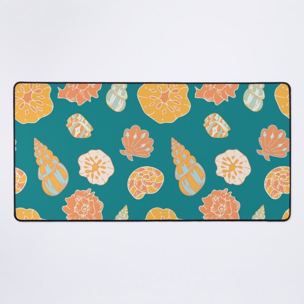 Item preview, Coastal Warm Teal Seashell Ocean Pattern designed and sold by KIrving Designs.