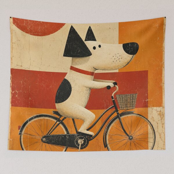 Item preview, Mid Century Dog Bicycle Ride designed and sold by Pure Craft.