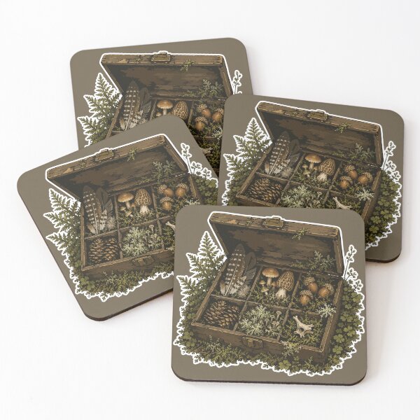 Item preview, Woodland Curiosity Box Nature Specimen Collection Botanical Illustration designed and sold by SimplePoDesign.
