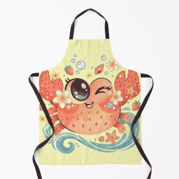 Item preview, Cute Kawaii Beach Crab Riding Ocean Waves | Pastel Summer Crab Cartoon Sticker | Coastal Aesthetic T-Shirt Gift designed and sold by designbyuzi.