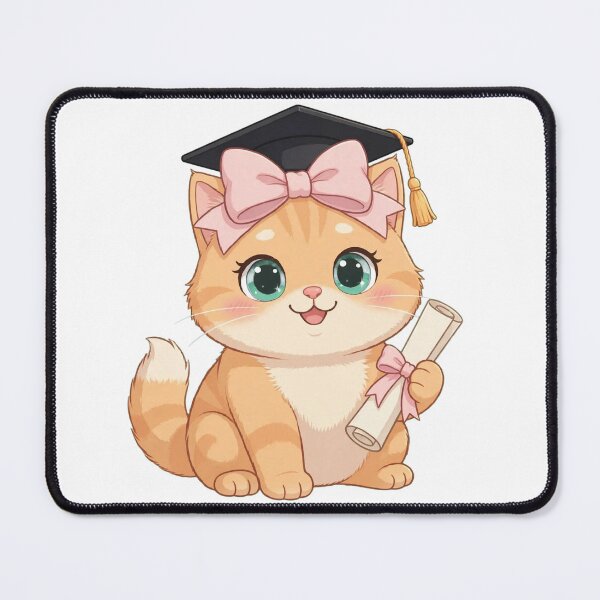 Item preview, Adorable Kawaii Graduation Kitten Celebration designed and sold by Moody Vibes Studio.