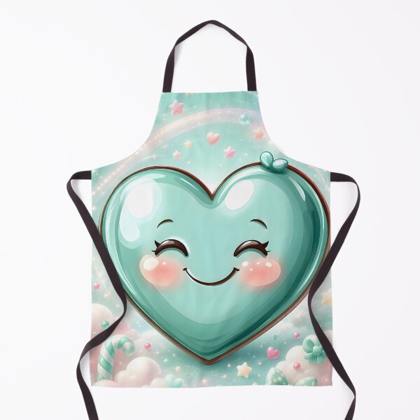 Item preview, Hearts 31 - Cute Pastel Mint Smiling Heart designed and sold by NikaNavi.