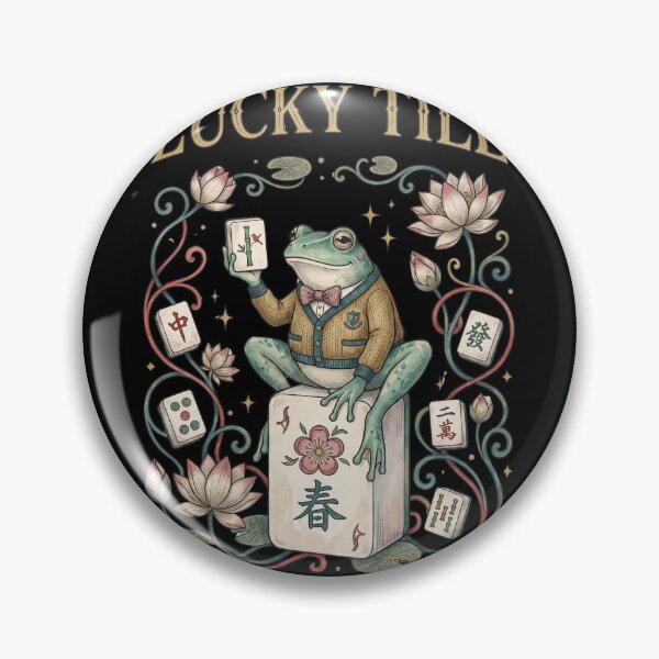 Item preview, Lucky Tile Frog Society Mahjong designed and sold by Roy & Tiffany.