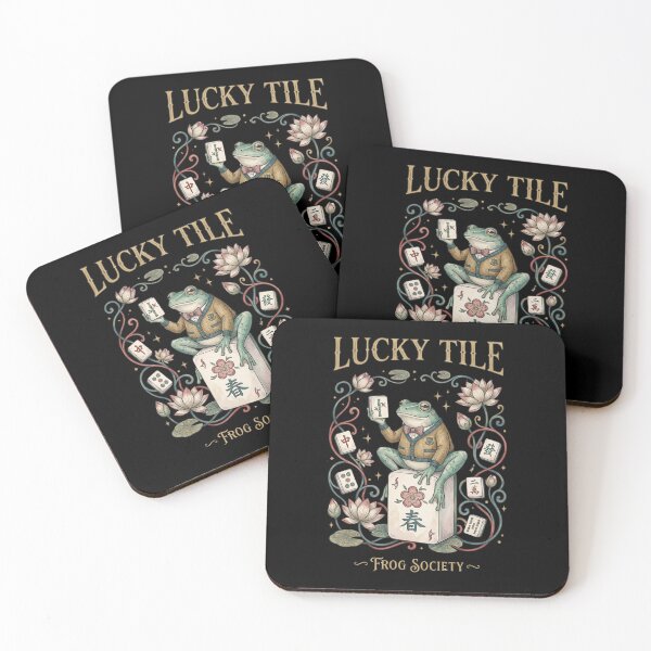 Item preview, Lucky Tile Frog Society Mahjong designed and sold by Roy & Tiffany.