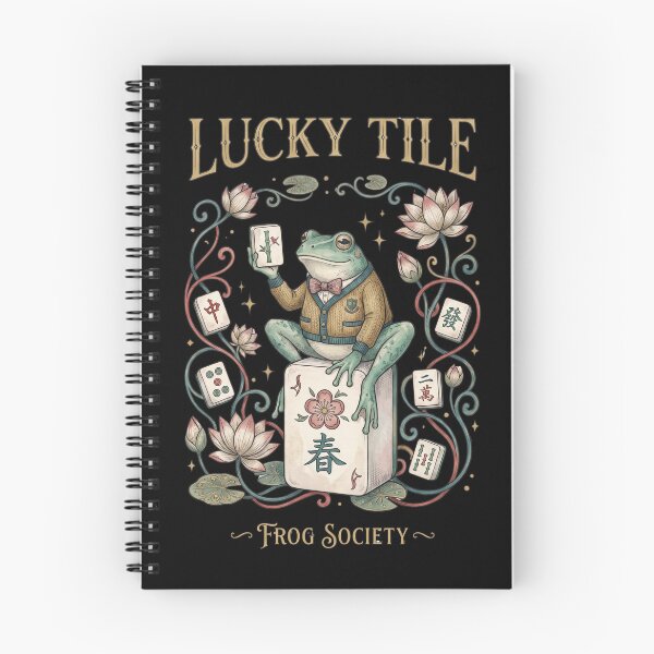 Item preview, Lucky Tile Frog Society Mahjong designed and sold by Roy & Tiffany.