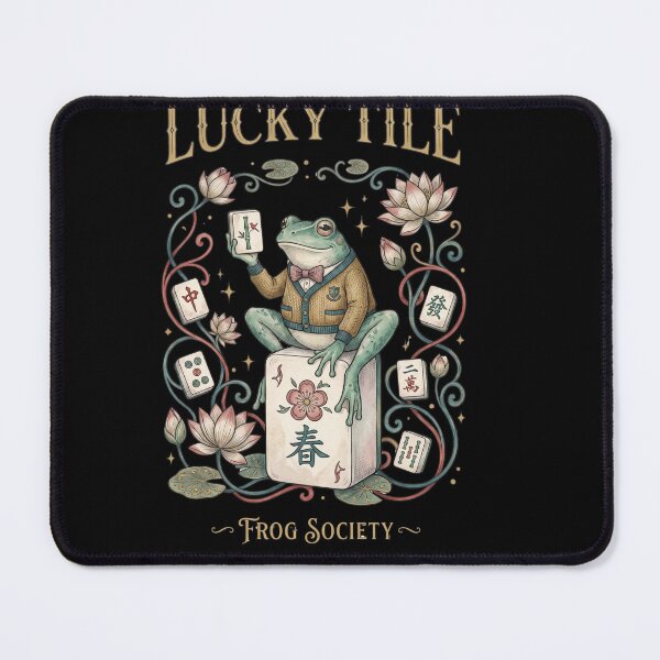Item preview, Lucky Tile Frog Society Mahjong designed and sold by Roy & Tiffany.
