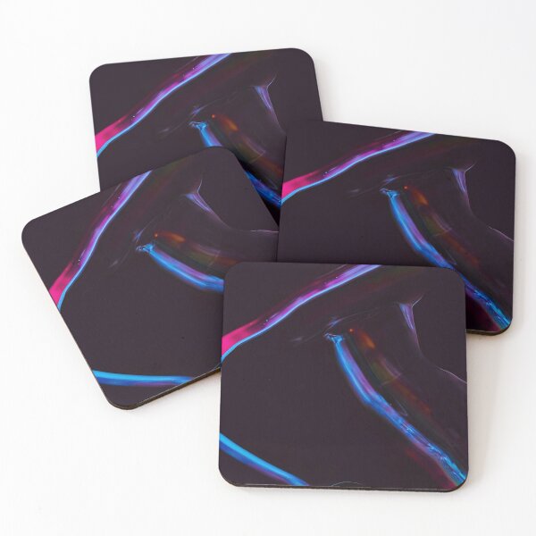 Item preview, Neon Glow Abstract – Dark Fluid Purple Light Streak Print designed and sold by BuckaBaby.
