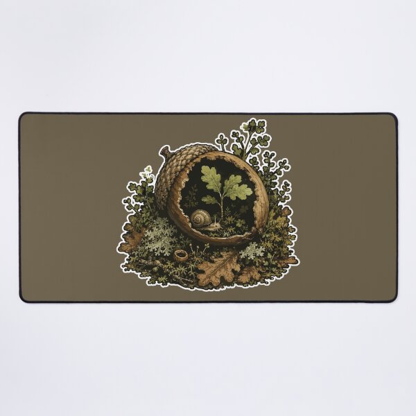 Item preview, Acorn Woodland Terrarium Forest Snail Botanical Illustration designed and sold by SimplePoDesign.