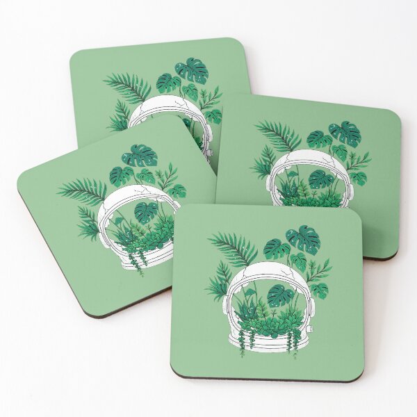 Item preview, Botanical Astronaut Helmet Monstera Plant Space Terrarium designed and sold by Andreza NativeHue Oficial.
