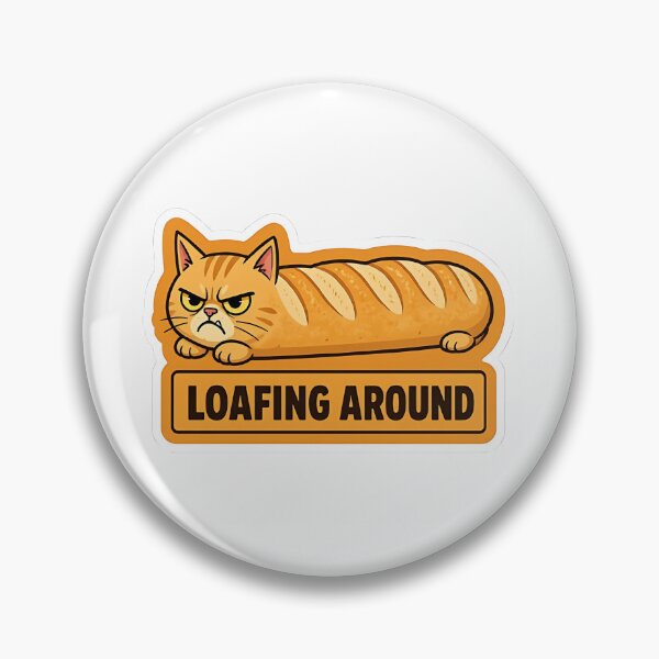 Item preview, Funny Angry Cat Loaf Bread Pun designed and sold by RareVisuals.