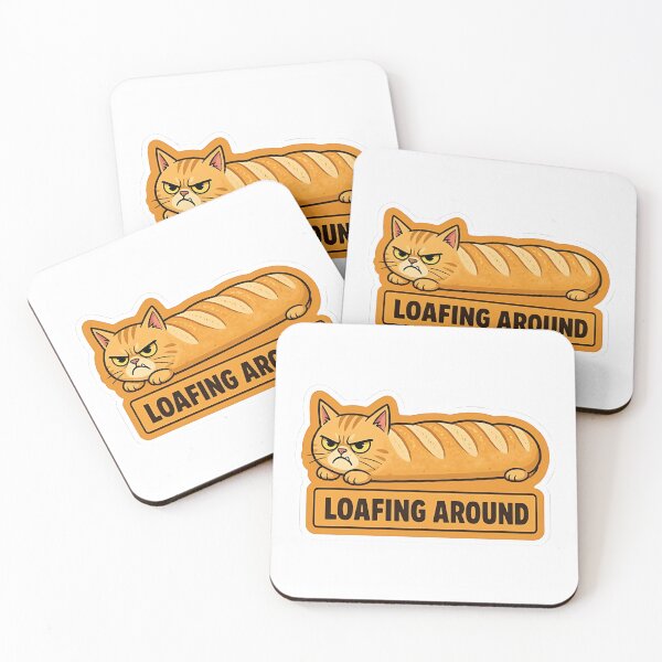 Item preview, Funny Angry Cat Loaf Bread Pun designed and sold by RareVisuals.