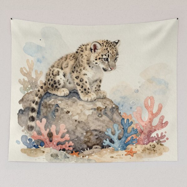 Item preview, Dreamlike Circus Snow Leopard designed and sold by AkaJune.