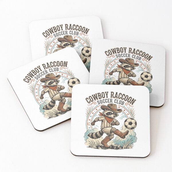Item preview, Cowboy Raccoon Soccer Club designed and sold by Roy & Tiffany.