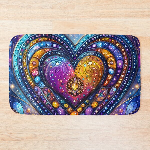 Item preview, Hearts 33 - Cosmic Stained Glass Heart Mosaic designed and sold by NikaNavi.
