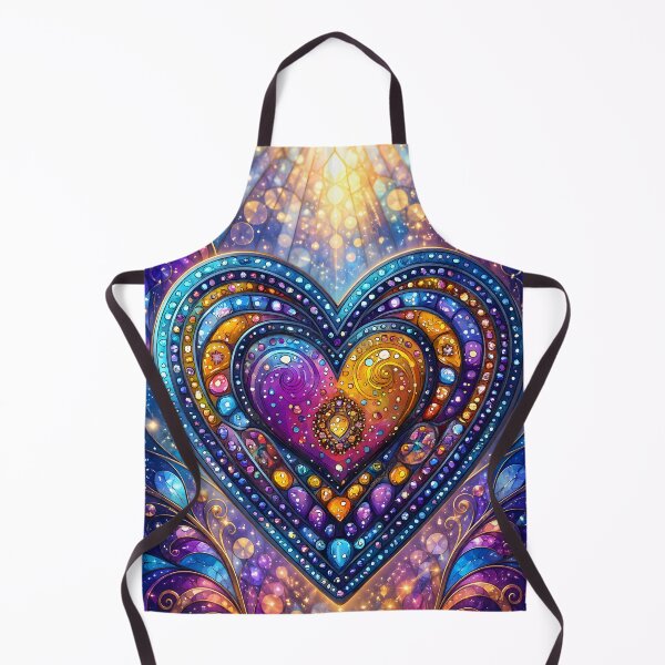 Item preview, Hearts 33 - Cosmic Stained Glass Heart Mosaic designed and sold by NikaNavi.