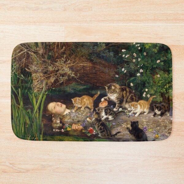 Item preview,  Ophelia Painting by John Everett Millais | Ophelia Painting and cats designed and sold by TeeARTHY.
