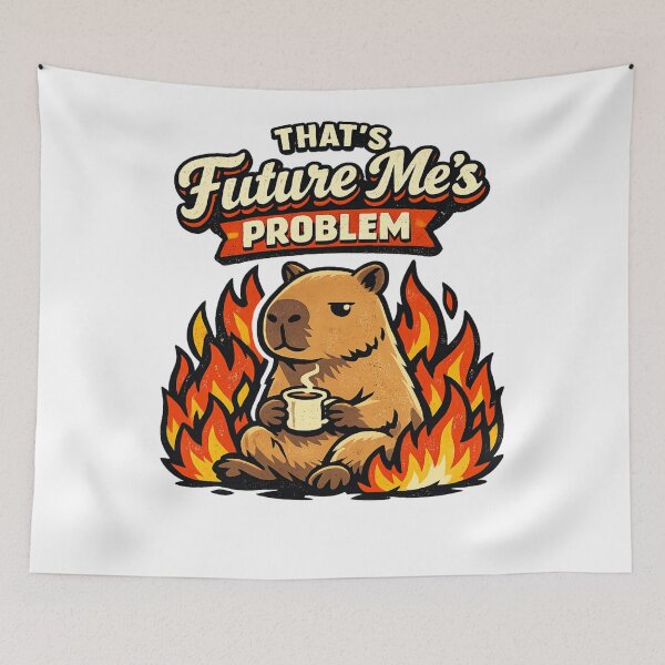 Item preview, Relaxed Capybara Coffee Lover Vintage Retro Design designed and sold by GIFT4S.