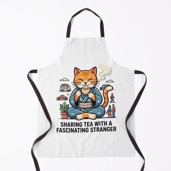 Item preview, Sharing Tea With A Fascinating Stranger Wise Cat T-Shirt designed and sold by fowzi shokri.