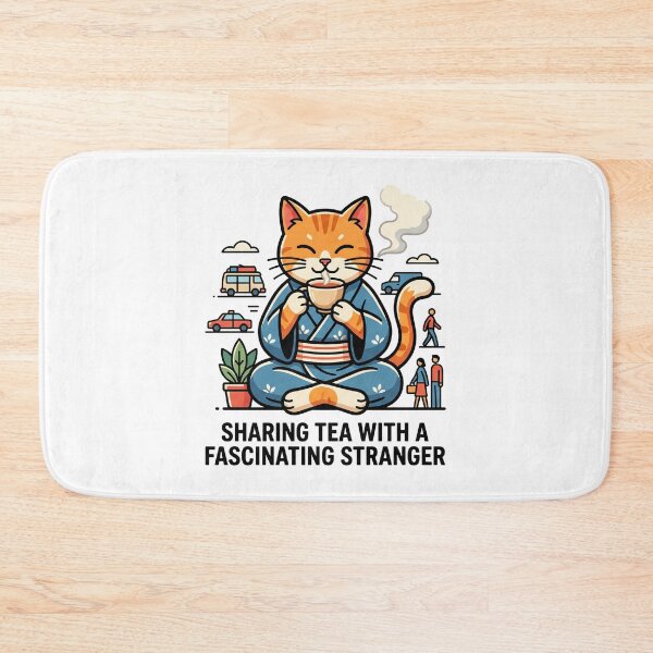 Item preview, Sharing Tea With A Fascinating Stranger Wise Cat T-Shirt designed and sold by fowzi shokri.
