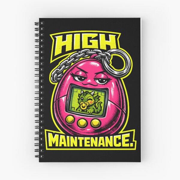 Item preview, HIGH MAINTENANCE. Neon Digital Pet – 90s Retro Tech Humor designed and sold by Anyshca.