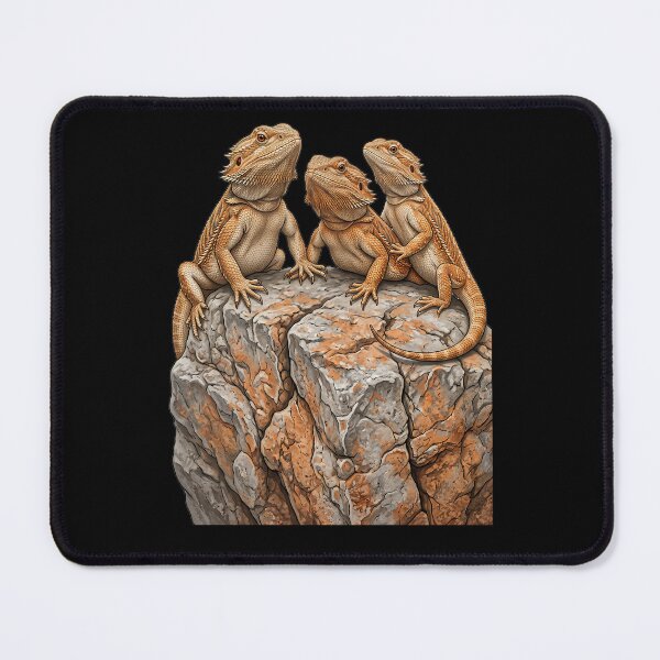 Item preview, Bearded dragons on a rock designed and sold by ReneMM.