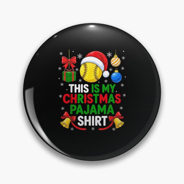 Item preview, Softball Christmas This Is My Christmas Pajama Funny Holiday Gift designed and sold by Rahamkshop.