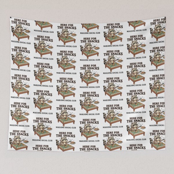 Item preview, Here For The Snacks Mahjong designed and sold by Roy & Tiffany.