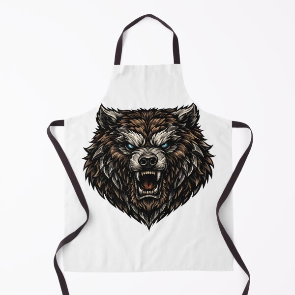 Item preview, Roaring Bear Head Fierce Wildlife Predator Illustration designed and sold by CreativeMindsetLab.